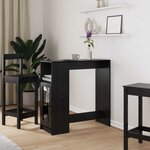 vidaXL Table de bar Chêne noir 101 x 40 x 103 5 cm Bois d'ingénierie