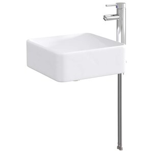 vidaXL Lavabo de salle de bains Chrome 36 5 x 36 5 x 13 cm métal