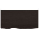 vidaXL Étagère murale marron foncé 80x40x2 cm bois chêne massif traité