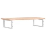 vidaXL Étagère de vasque murale acier et bois de chêne massif