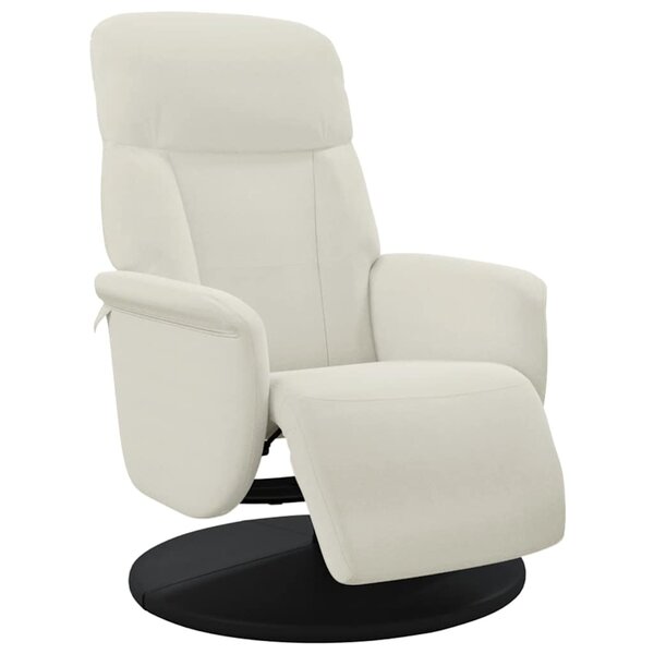 vidaXL Fauteuil inclinable avec repose-pied crème velours