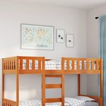 vidaXL Lit pour enfants sans matelas cire marron 90x200 cm pin massif