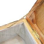 vidaXL Boîte de rangement 110 cm Rotin kubu naturel et acajou solide