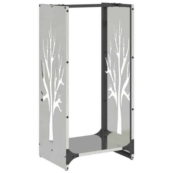 vidaXL Portant de bois de chauffage 40x30x80 cm acier inoxydable