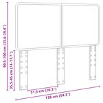 vidaXL Tête de lit Chêne brun 135 cm Bois d'ingénierie