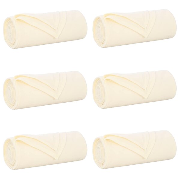 vidaXL Couvertures à jeter 6 Pièces Crème 200 x 150 cm Toison