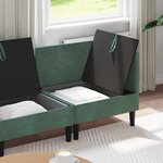 vidaXL Ensemble de meubles pour le salon 3 Pièces Vert Mer Velours