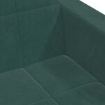 vidaXL Canapé-lit à 2 places avec repose-pied vert foncé velours