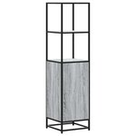 vidaXL Buffet haut sonoma gris 35 5x35x139 cm bois d'ingénierie métal