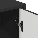 vidaXL Cabinet de salle de bain Montage mural Noir 39 x 23.5 x 65 cm