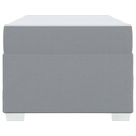 vidaXL Cadre de lit avec matelas Gris clair 90 x 190 cm tissu