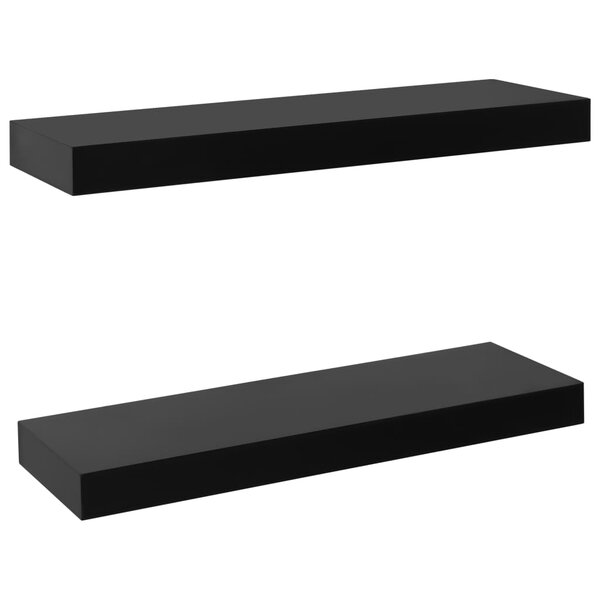 vidaXL Étagères murales flottantes 2 Pièces Noir 40x20x3 8 cm