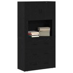 vidaXL Haut Armoire Chêne noir 80 x 33 x 150 cm Bois d'ingénierie