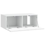 vidaXL Meuble TV mural 98 x 31 cm Blanc Bois d'ingénierie