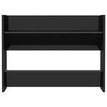 vidaXL Armoire à chaussures murale noir brillant bois d'ingénierie