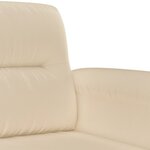 vidaXL Canapé à 2 places Crème 120 cm Tissu microfibre