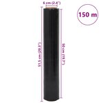 vidaXL Film étirable 2 Pièces noir 30 μm 50 cm x 150 m