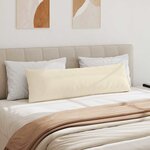 vidaXL Coussins de canapé 2 Pièces Beige 145 x 40 cm tissu