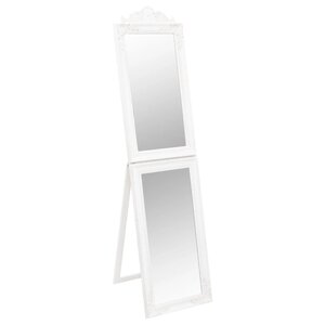 vidaXL Miroir sur pied Blanc 40x160 cm