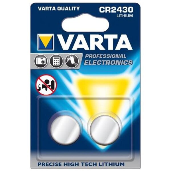 Blister de 2 Piles Lithium 6430/CR2430 3V VARTA
