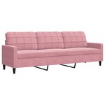 vidaXL Ensemble de canapés 2Pièces et coussins et traversins rose velours