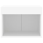 vidaXL Table de chevet murale avec lumières LED blanc