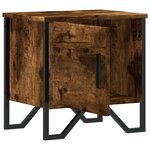 vidaXL Table de chevet chêne fumé 40x30x40 cm bois d'ingénierie