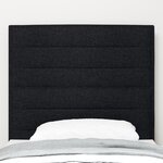 vidaXL Tête de lit LED Design Lignes Noires 100 cm Tissu