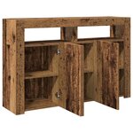 vidaXL Buffet et lumières LED vieux bois 115 5x30x75cm bois ingénierie