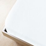 vidaXL Draps-housses Jersey 2 Pièces Blanc 180x200 cm Coton