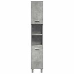 vidaXL Ensemble de meubles de salle de bain 3 Pièces gris béton