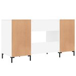 vidaXL Bureau Blanc brillant 140x50x75 cm Bois d'ingénierie