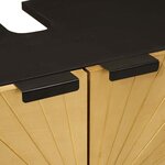 vidaXL Armoire d'évier avec étagère Noir et or 62 x 33 x 58 cm