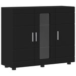 vidaXL Cabinet en Bois Noir 88 5 x 30 5 x 73 cm Bois d'ingénierie