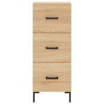 vidaXL Buffet haut Chêne sonoma 34 5x34x180 cm Bois d'ingénierie