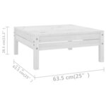 vidaXL Salon de jardin 6 Pièces Blanc Bois de pin massif