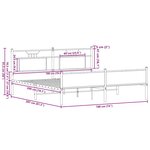 vidaXL Cadre de lit en métal sans matelas chêne sonoma 180x200 cm