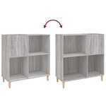 vidaXL Armoire à disques sonoma gris 84 5x38x89 cm bois d'ingénierie