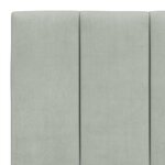 vidaXL Coussin de tête de lit Hanko gris clair 152 cm velours