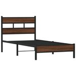 vidaXL Cadre de lit sans matelas chêne marron 107x203 cm