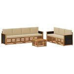 vidaXL Ensembles de canapés 8 pc Bois d'Acacia Massif
