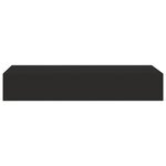 vidaXL Étagères à tiroirs murales 2 Pièces Noir 60x23 5x10 cm MDF