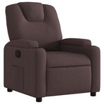 vidaXL Fauteuil inclinable Marron foncé Tissu