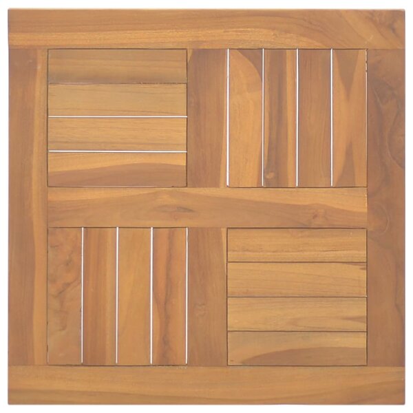 vidaXL Dessus de table carré 50x50x2 5 cm Bois de teck massif
