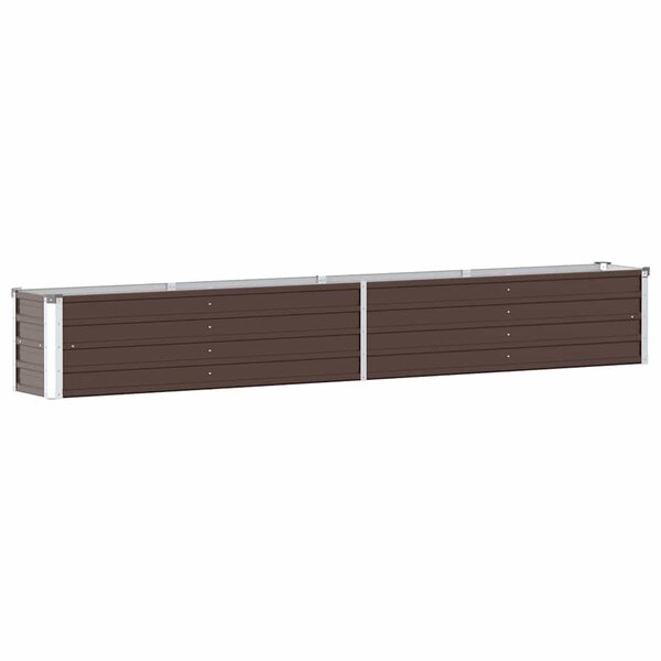 vidaXL Lit surélevé de jardin Acier galvanisé 320x40x45 cm Marron