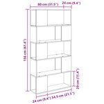 vidaXL Unité de rangement Bois ancien Bois massif 80 x 24 x 155 cm