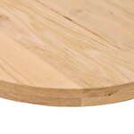 vidaXL Dessus de table 100x50x4 cm bois de chêne massif ovale