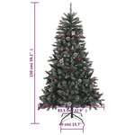 vidaXL Sapin de Noël artificiel avec support Vert 150 cm PVC