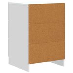 vidaXL Cabinet de chevet Blanc 43 x 41 x 63 5 cm Bois d'ingénierie