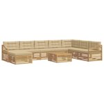 vidaXL Ensemble de canapés d'extérieur 9 pc Blanc et Beige Polyester
